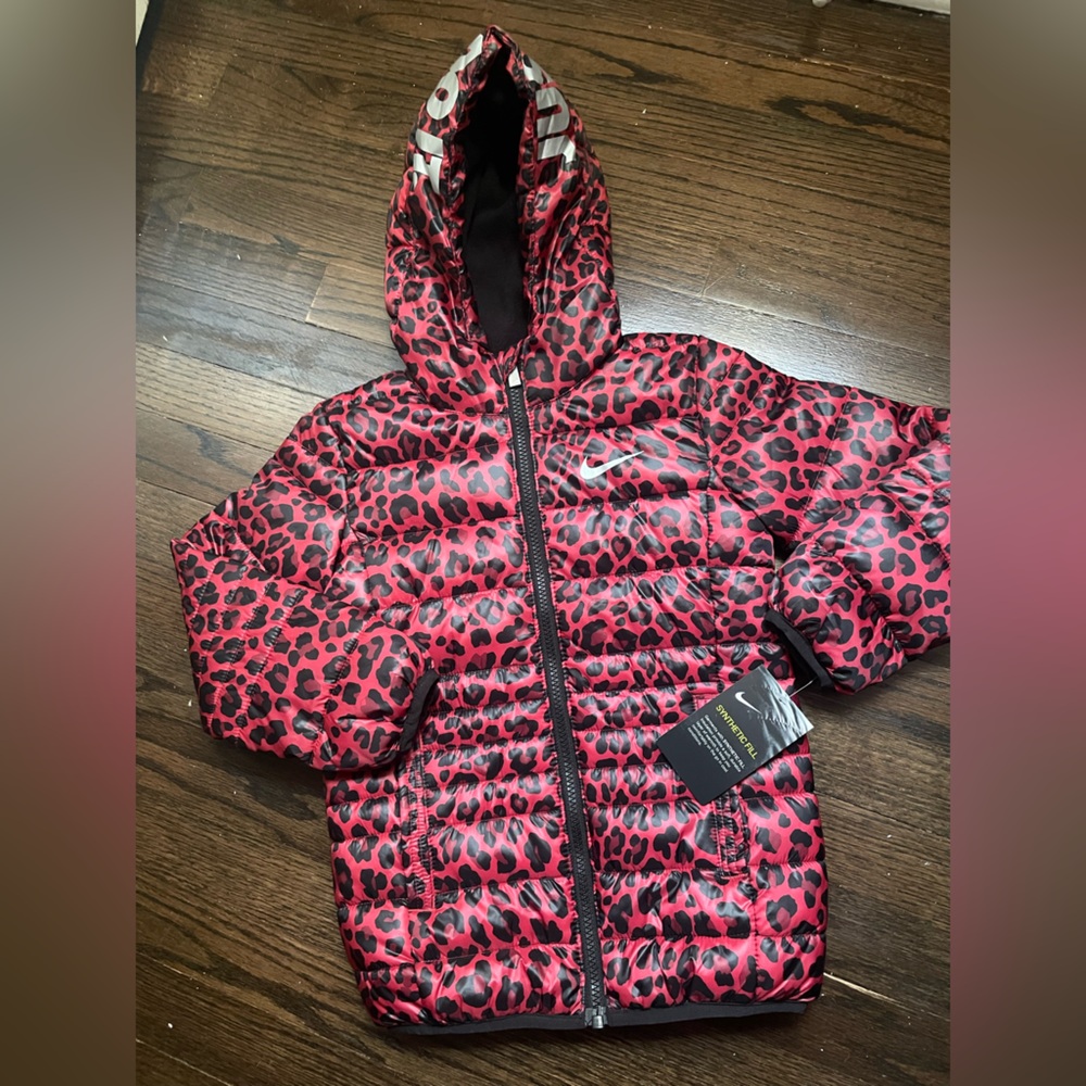 Nike Leopard Puffer Jacket XS/ 4t NWT